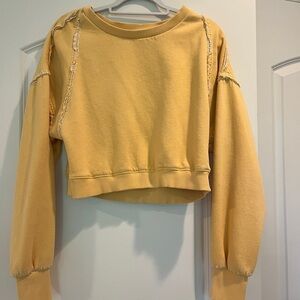 Free People Cropped Sweatshirt